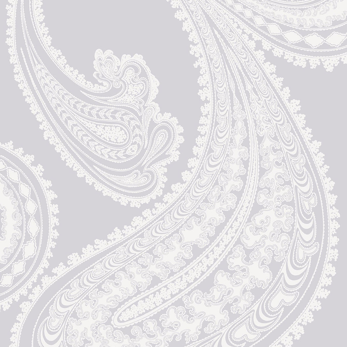 Rajapur wallpaper in Chalk on Heath Grey by Cole & Son — design detail