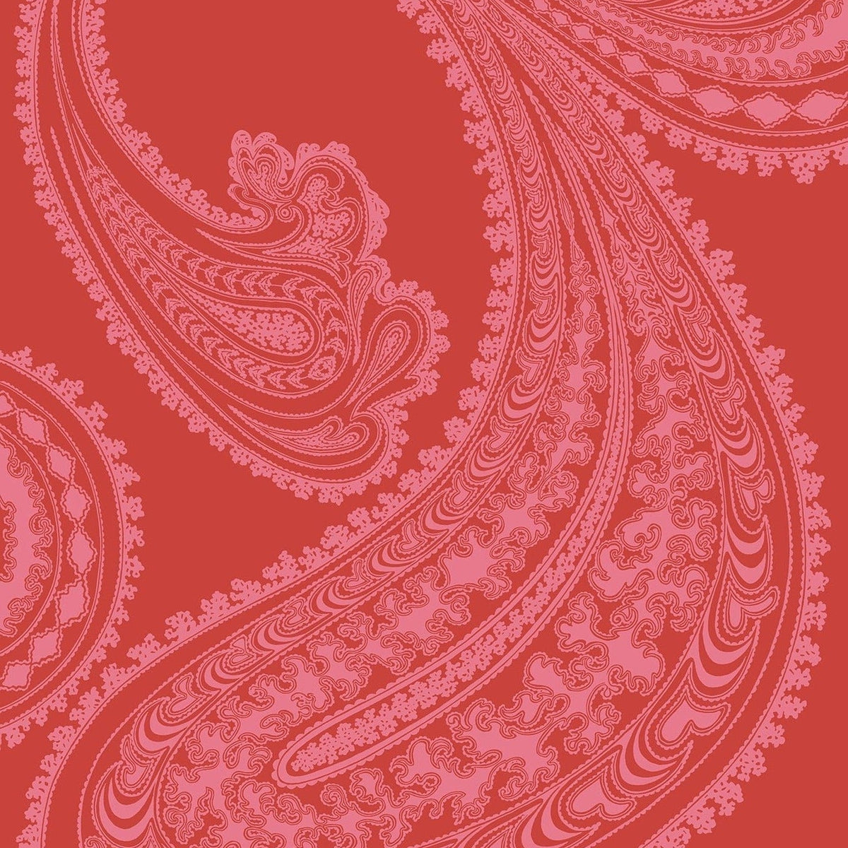 Rajapur wallpaper in Fuchsia on Rouge by Cole & Son — design detail
