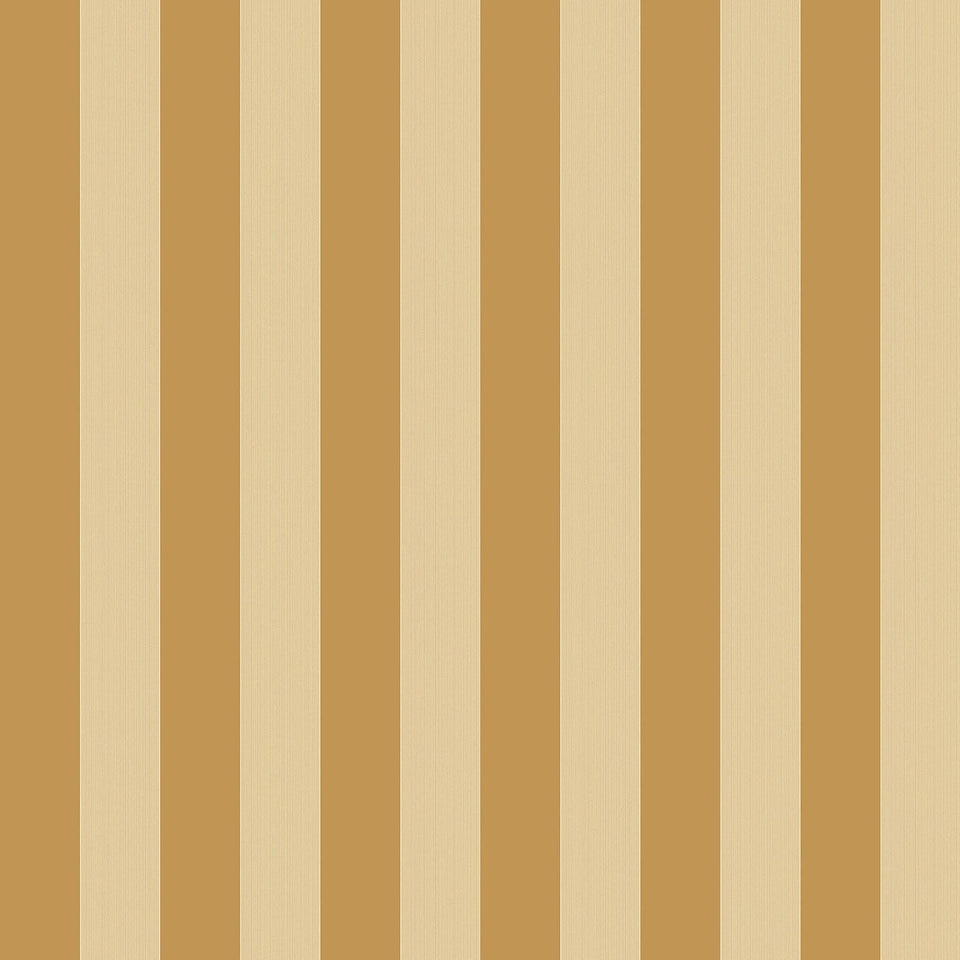 Regatta Stripe wallpaper in Ochre & Metallic Gold by Cole & Son — design detail