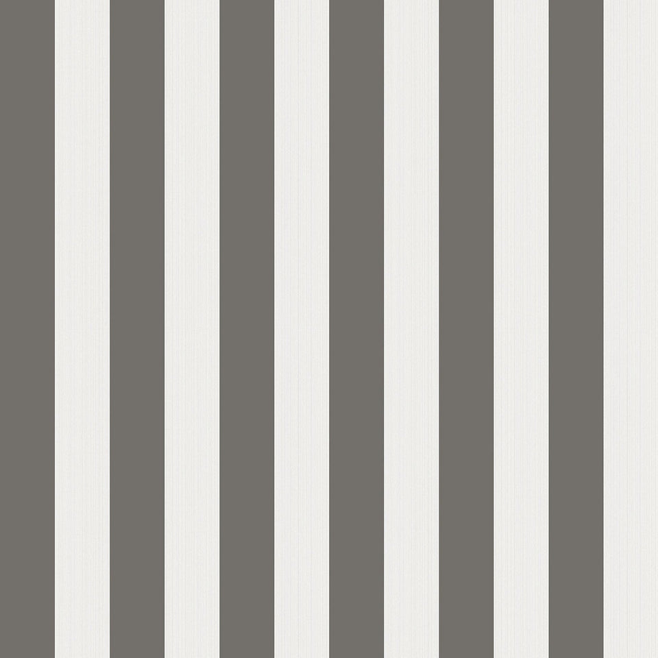 Regatta Stripe wallpaper in Soot & Snow by Cole & Son — design detail