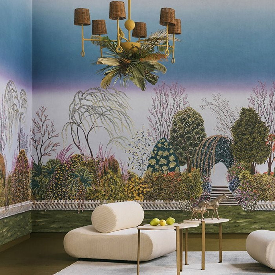 Reverie panorama in Dusk by Cole & Son — living room detail