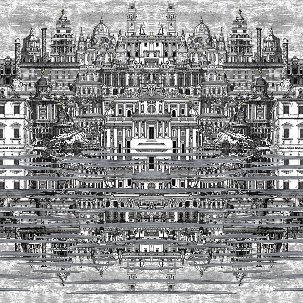 Riflesso wallpaper in Black & White by Cole & Son — design detail