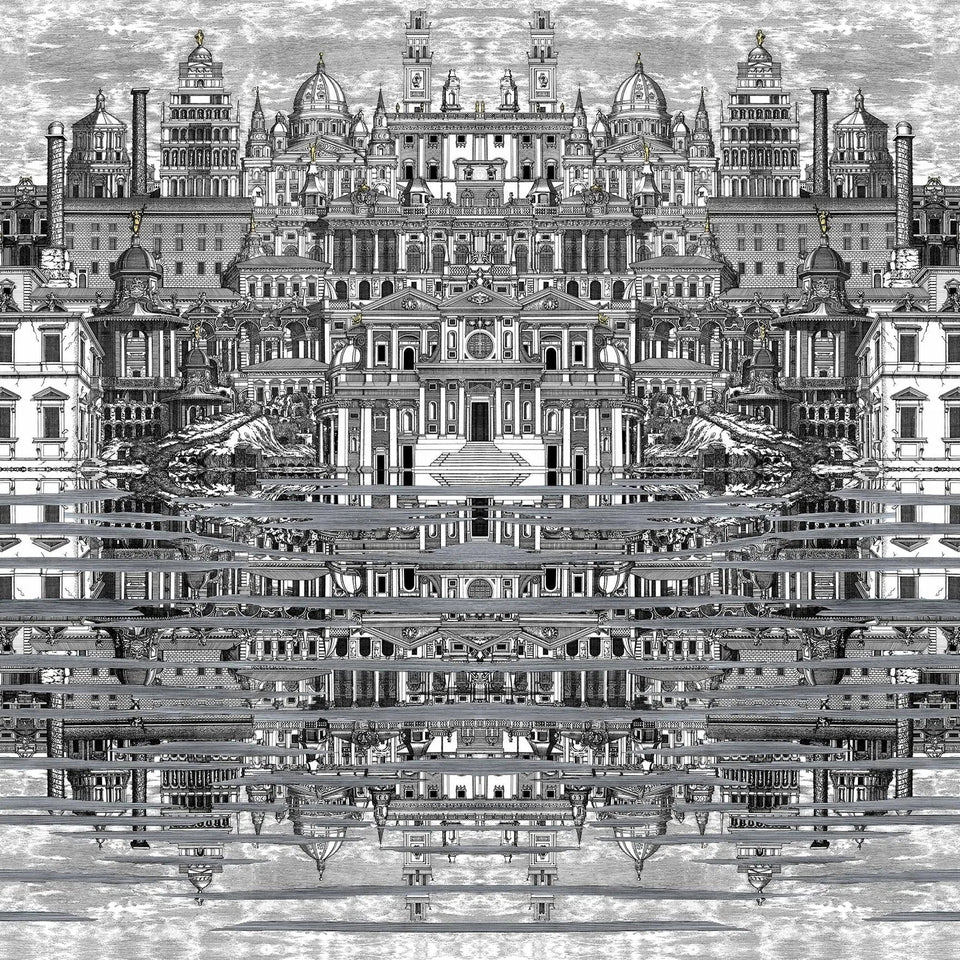Riflesso wallpaper in Black & White by Cole & Son — design detail