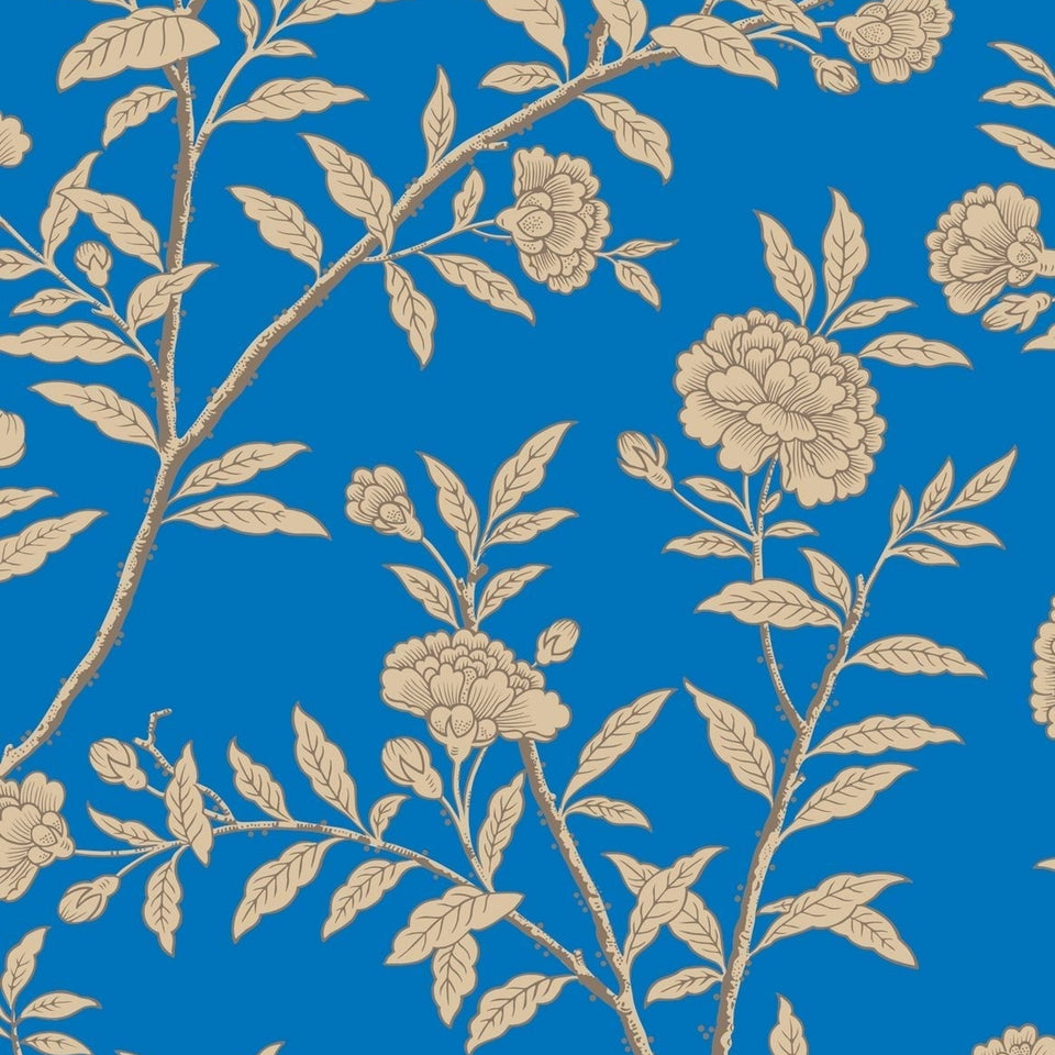 Roseberry wallpaper in Cobalt by Cole & Son — design detail