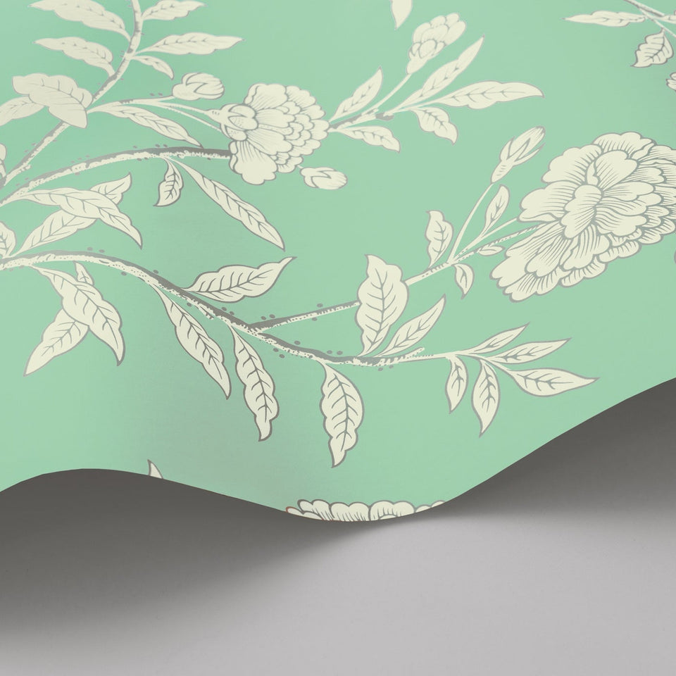Roseberry wallpaper in Jade by Cole & Son — finish detail