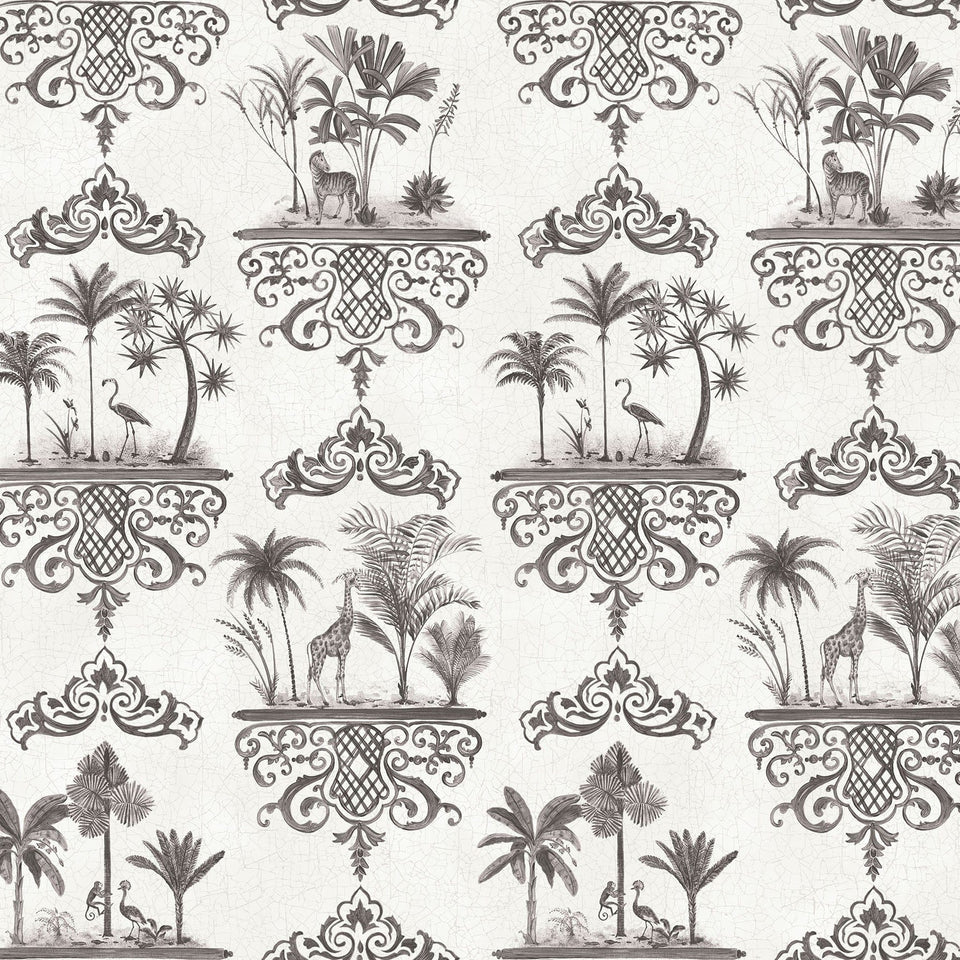 Rousseau wallpaper in Soot on Snow by Cole & Son — design detail