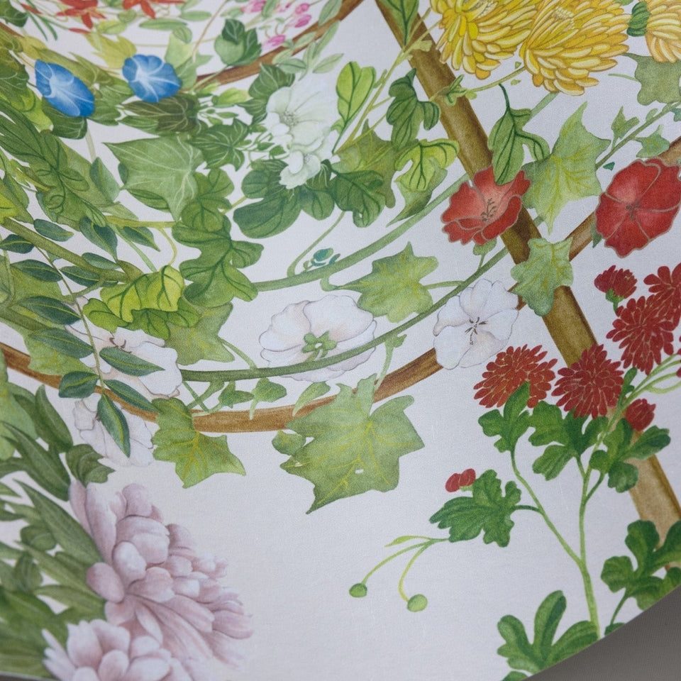 Scenic Flora by Cole & Son in Natural White, curved paper detail