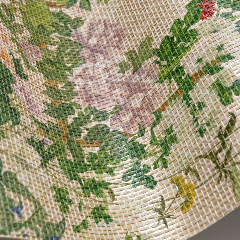 Scenic Flora Japanese Paperweave in Gold by Cole & Son, 126/7025, woven surface detail