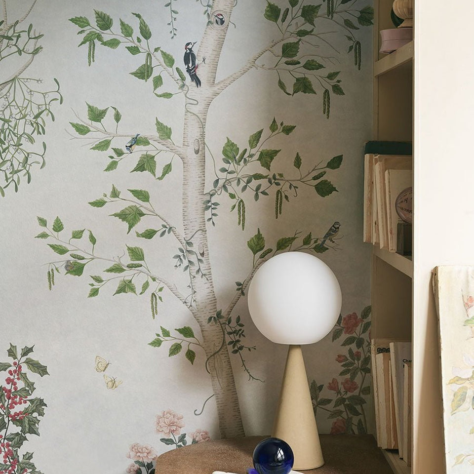 Seasonal Woods wallpaper by Cole & Son in Clear Skies, room setting