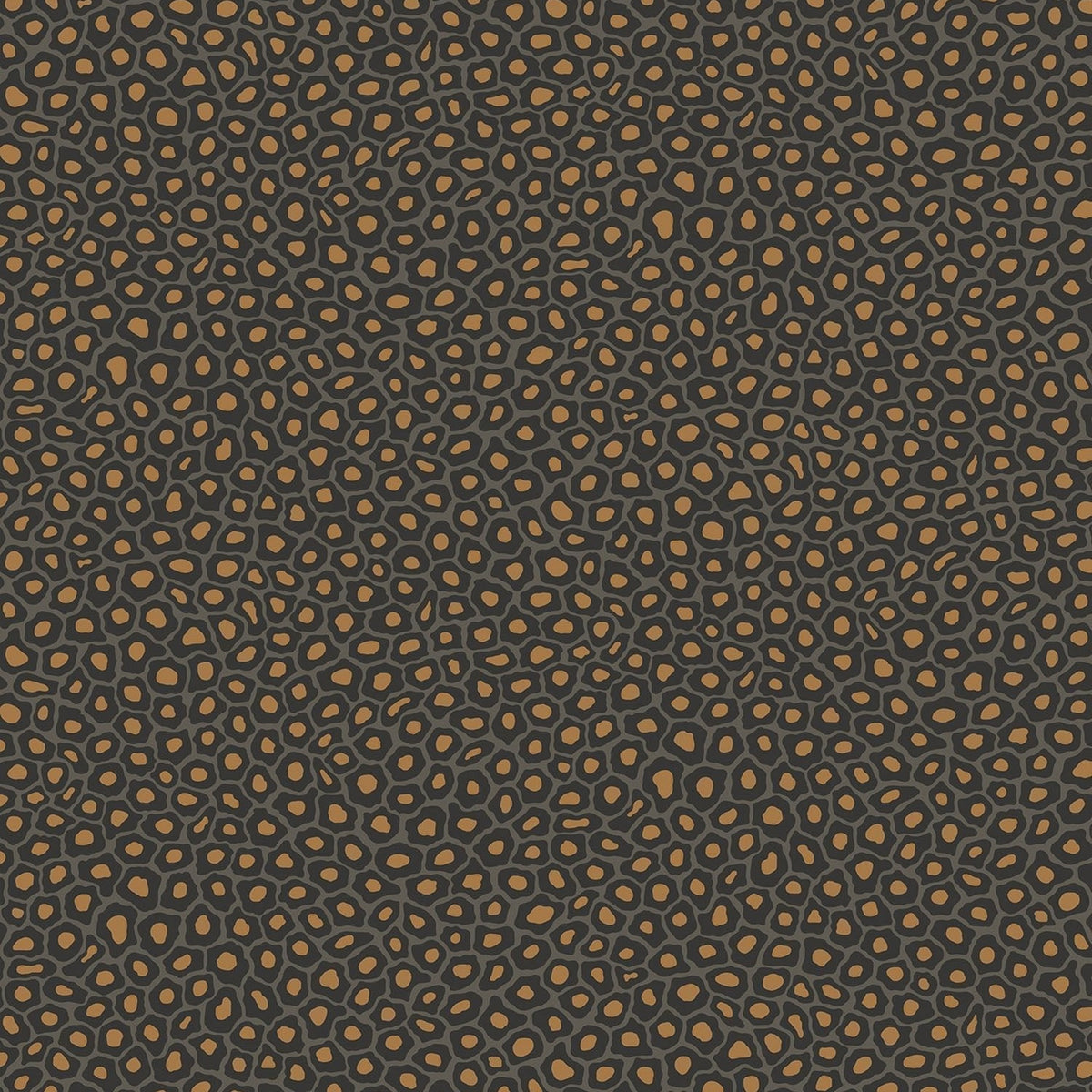 Senzo Spot by Cole & Son in Charcoal & Metallic Gold, pattern