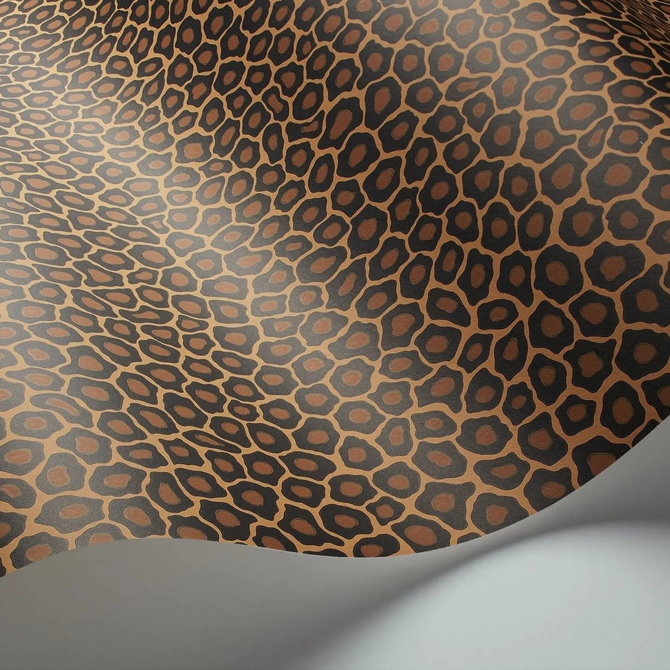 Senzo Spot by Cole & Son in Charcoal & Ginger, surface detail