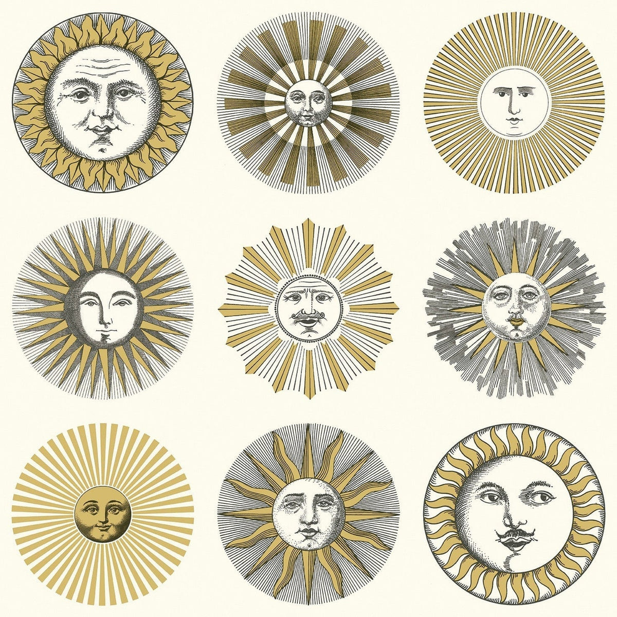 Soli wallpaper by Cole & Son in Cream & Gold, pattern