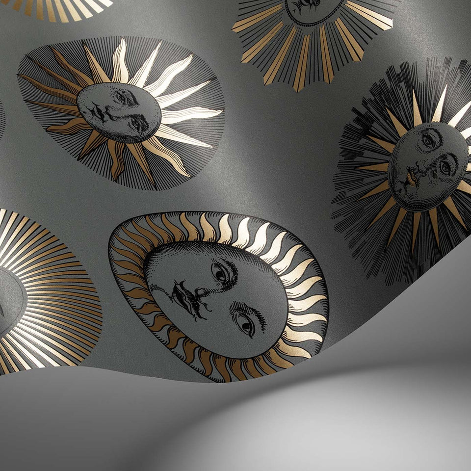 Soli wallpaper by Cole & Son in Sage & Rose Gold, surface detail