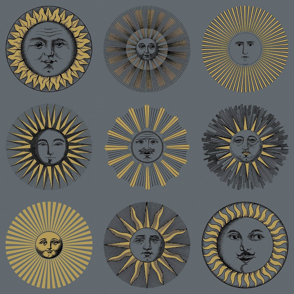 Soli wallpaper by Cole & Son in Midnight & Soft Gold, pattern