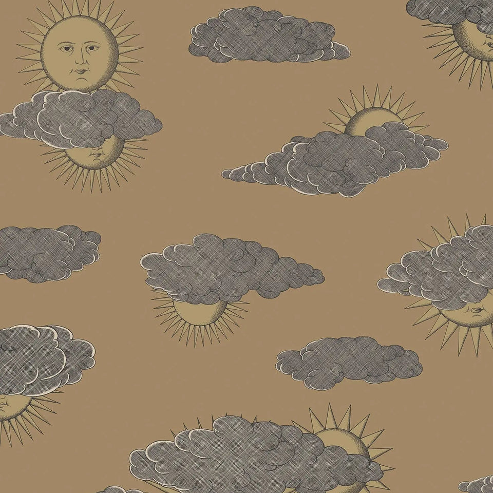 Soli e Nuvole wallpaper by Cole & Son in Gold on Gold, pattern
