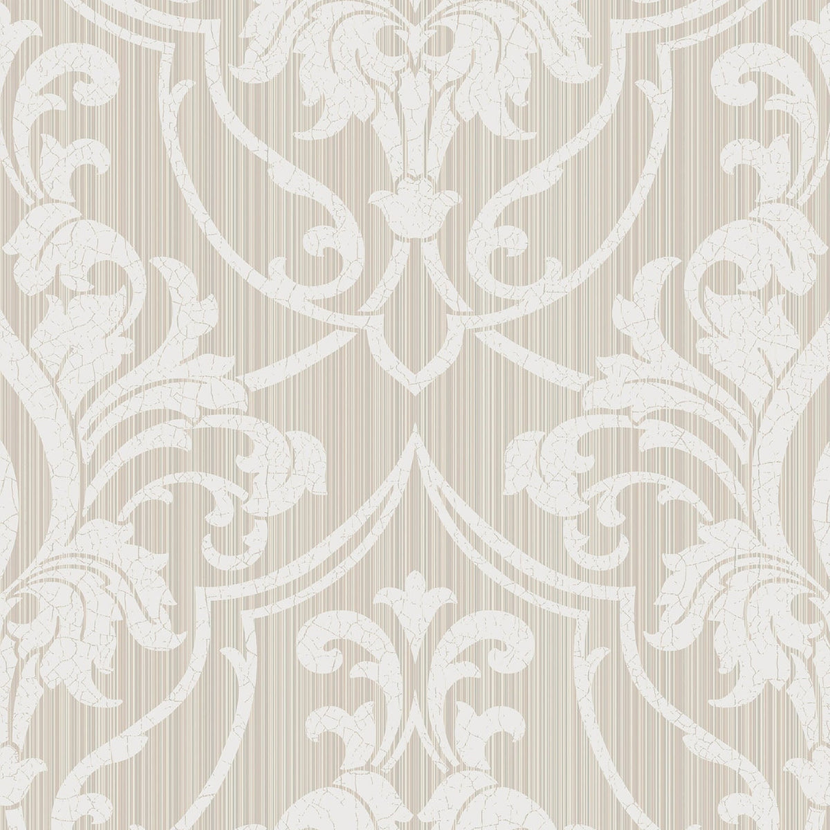 St Petersburg Damask wallpaper by Cole & Son in Chalk on Safari, pattern