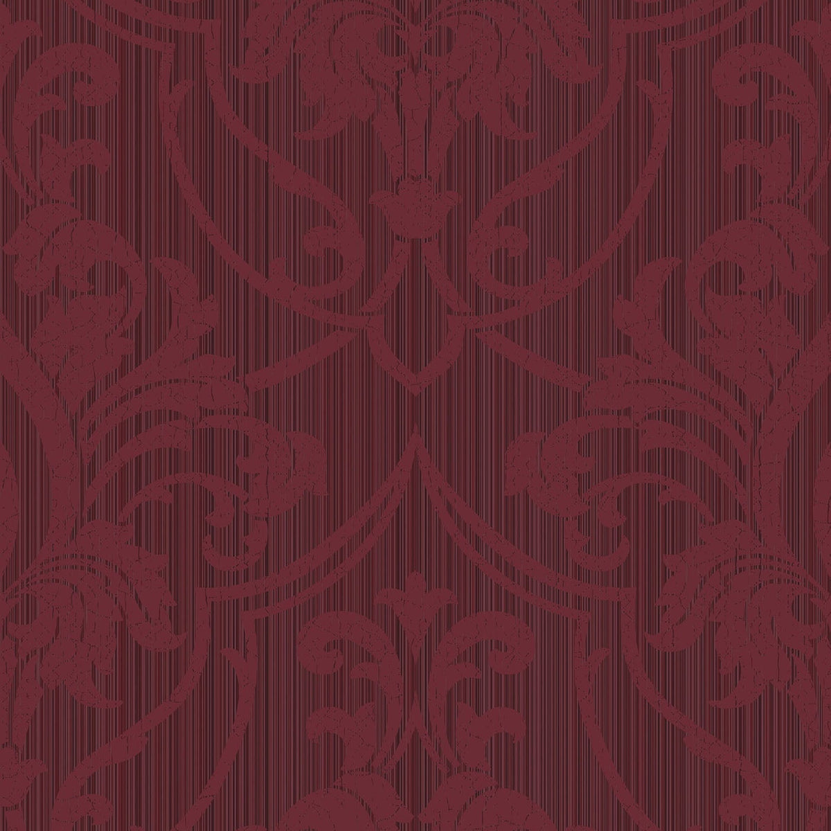 St Petersburg Damask wallpaper by Cole & Son in Red on Ink, pattern