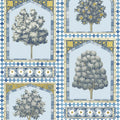 Sultan’s Palace wallpaper by Cole & Son in China Blue & Ochre, pattern