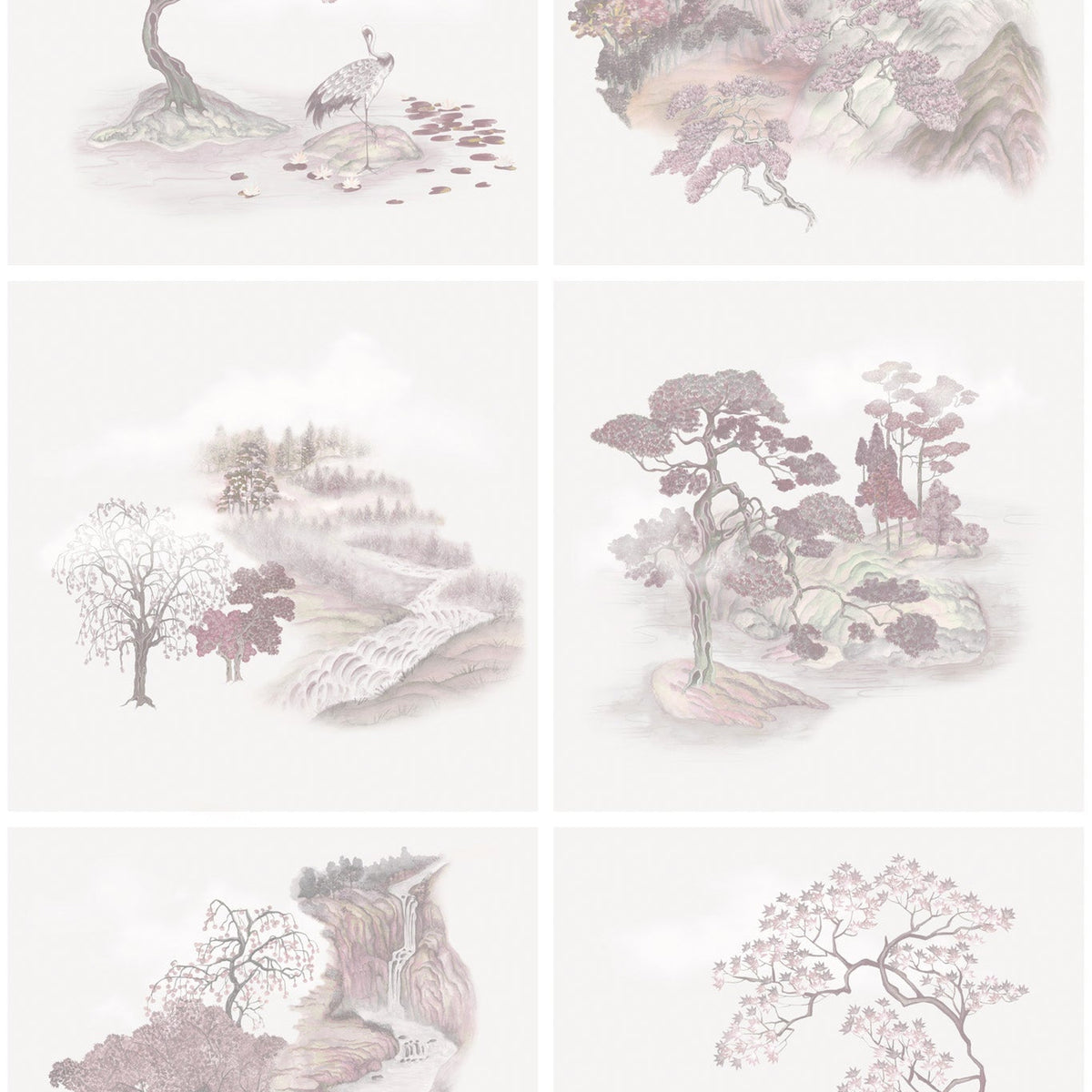 Tile Toile wallpaper by Cole & Son in Pink, pattern