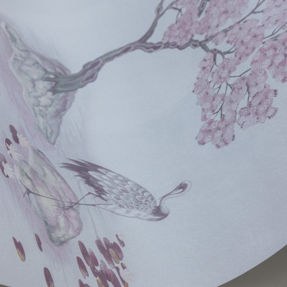 Tile Toile wallpaper by Cole & Son in Pink, surface detail