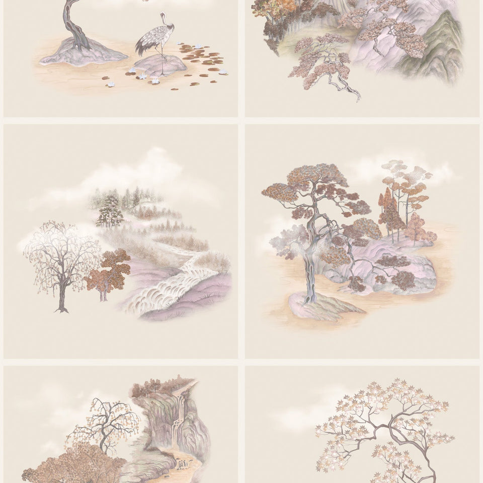 Tile Toile wallpaper by Cole & Son in Autumnal, pattern