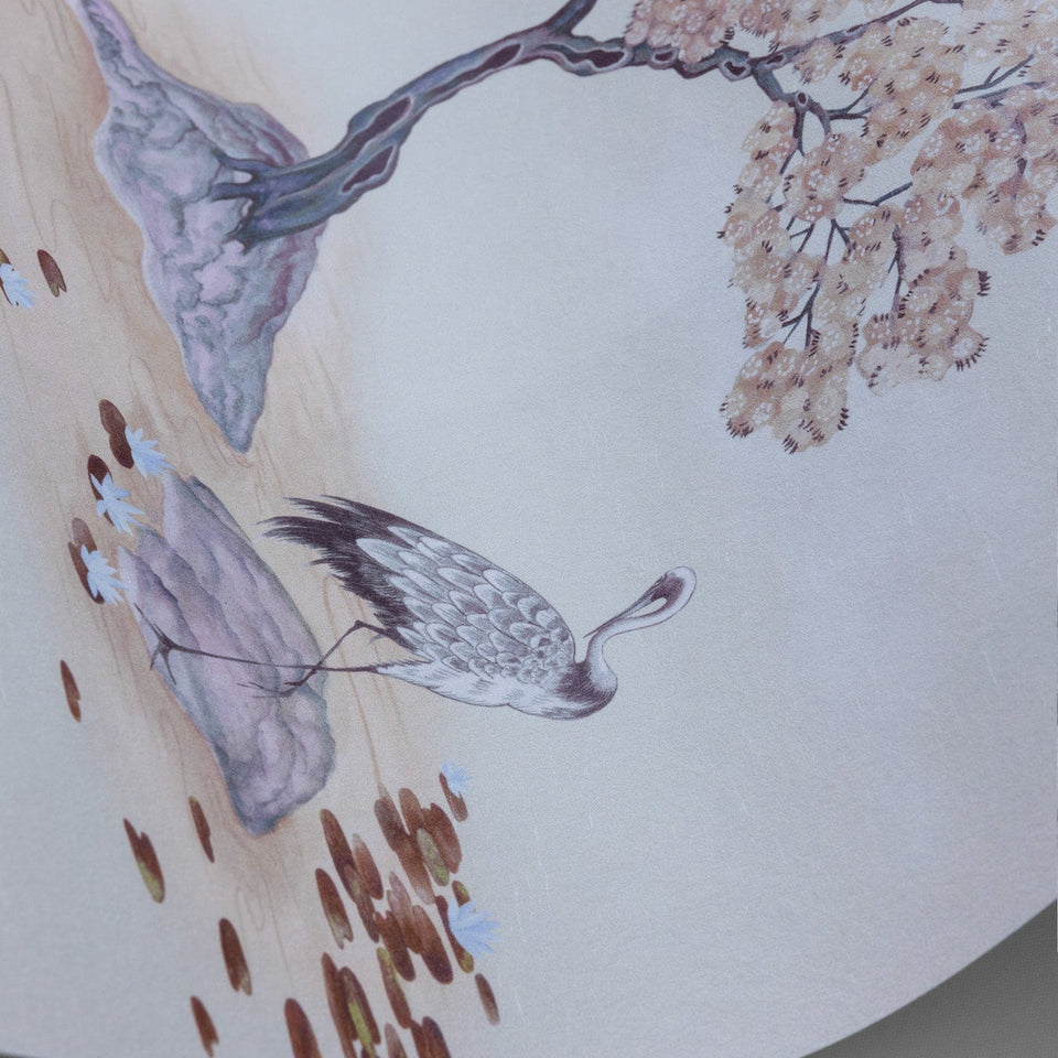 Tile Toile wallpaper by Cole & Son in Autumnal, surface detail