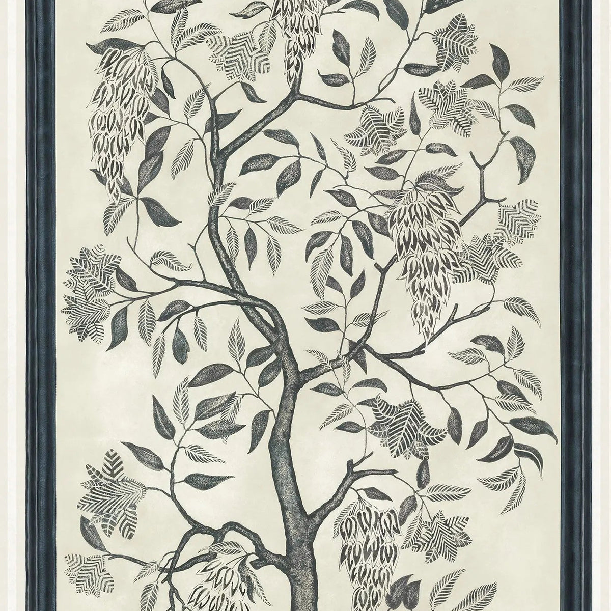 Trees of Eden Eternity wallpaper by Cole & Son in Charcoal & Parchment, cropped panel detail