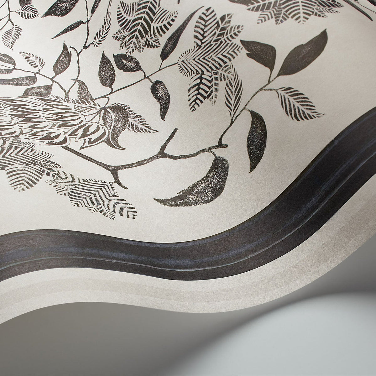 Trees of Eden Eternity wallpaper by Cole & Son in Charcoal & Parchment, surface detail