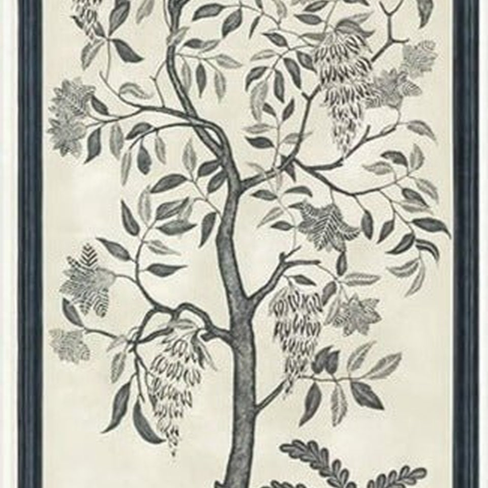 Trees of Eden Eternity wallpaper by Cole & Son in Charcoal & Parchment, cropped panel detail