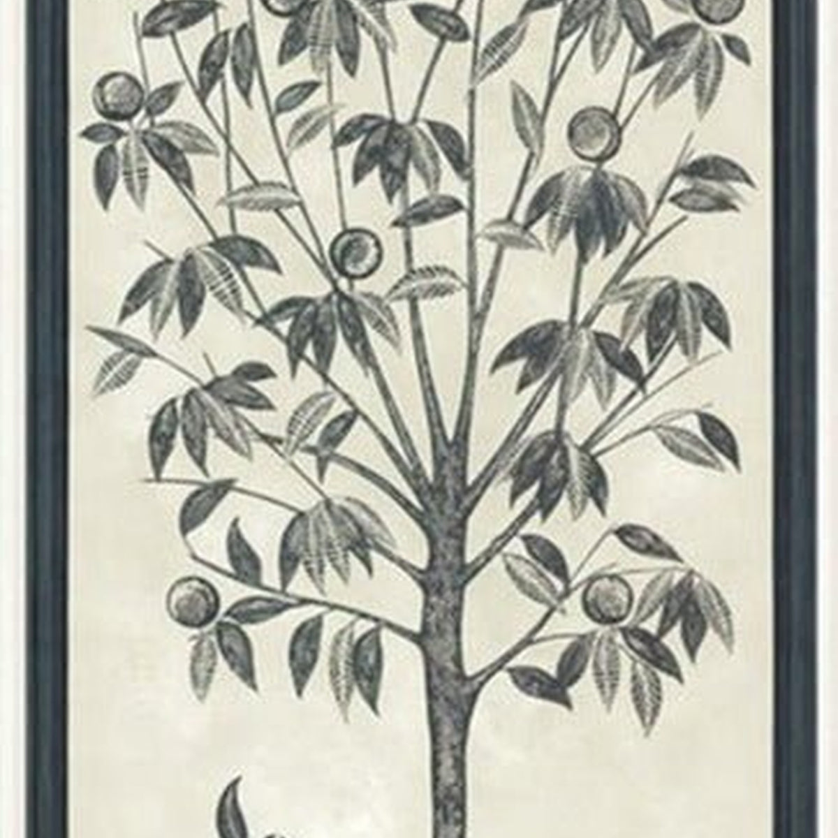 Trees of Eden Life wallpaper by Cole & Son in Charcoal & Parchment, cropped panel detail