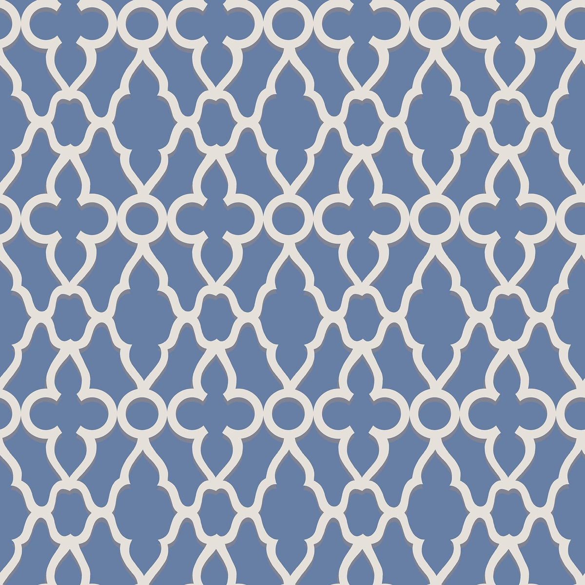 Treillage wallpaper by Cole & Son in White on Hyacinth, pattern