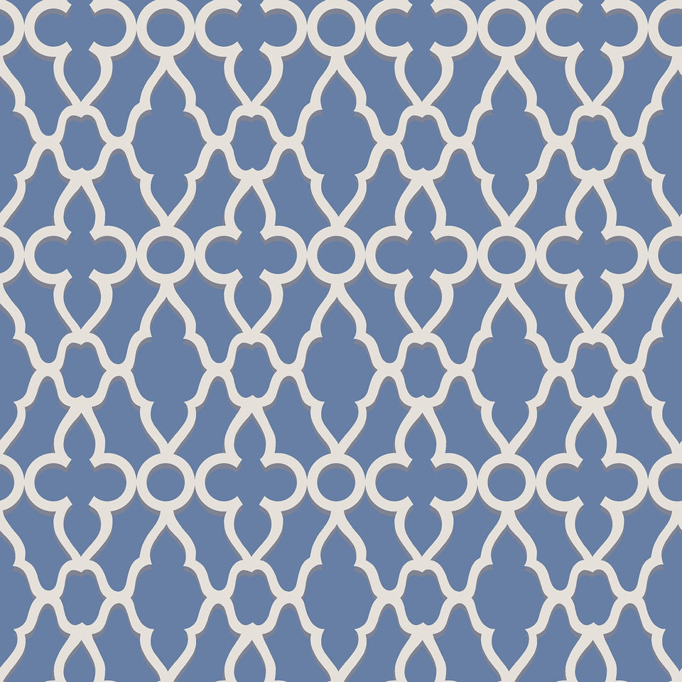Treillage wallpaper by Cole & Son in White on Hyacinth, pattern