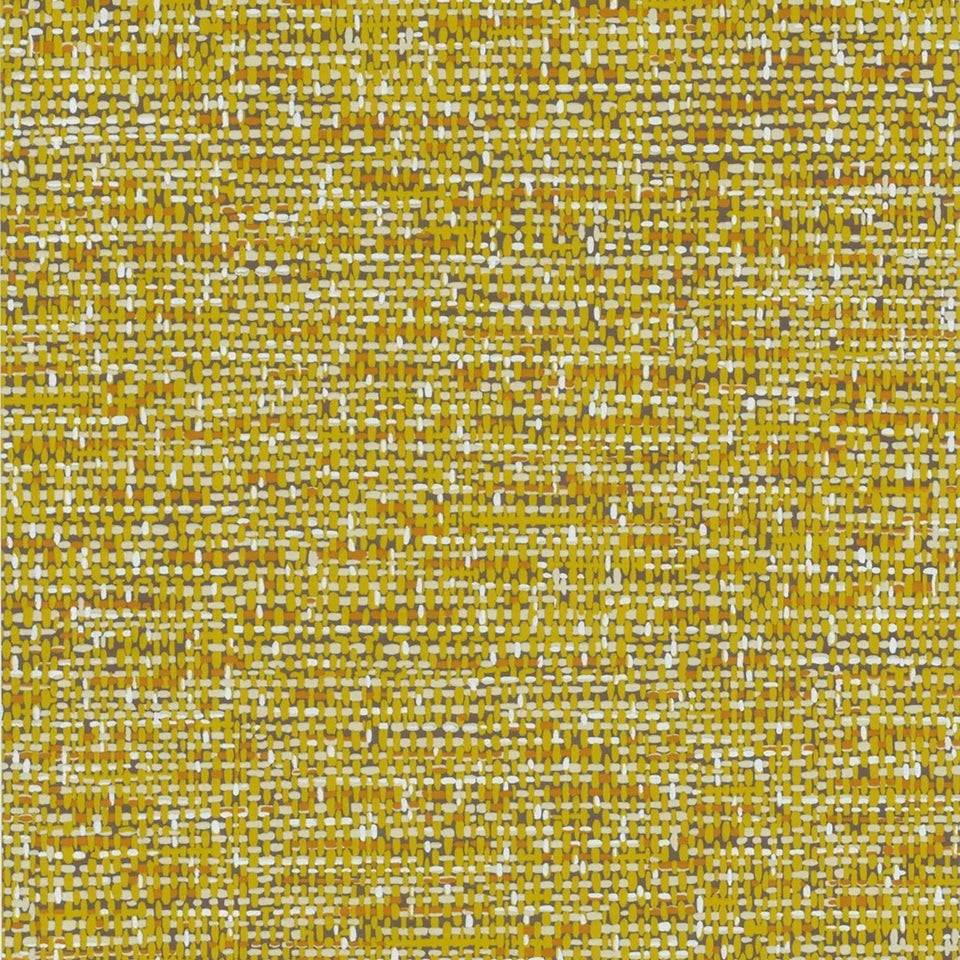 Tweed wallpaper by Cole & Son in Chartreuse & Burnt Orange on Soot, 92/4018