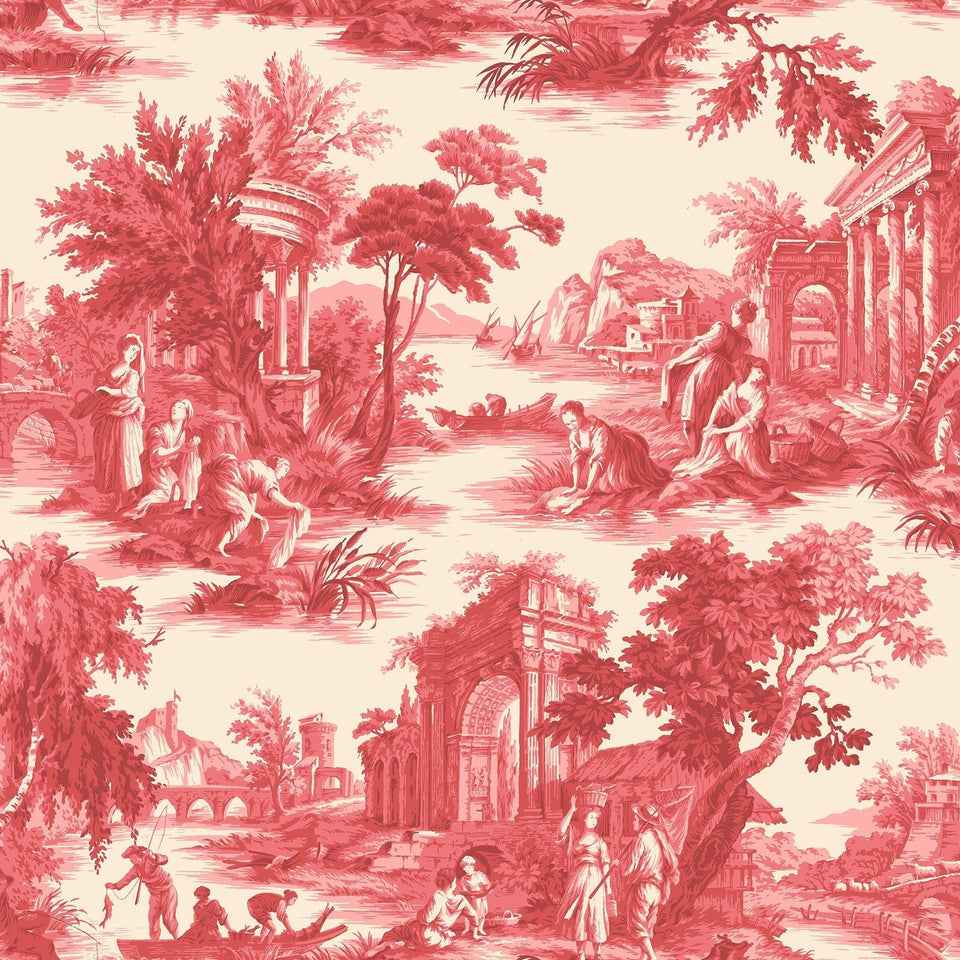 Cole & Son Villandry wallpaper in Red on Parchment