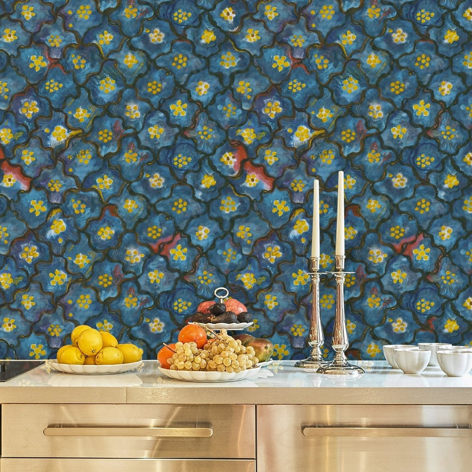 Cole & Son Vivienne Love Andreas wallpaper in Night Sky room setting