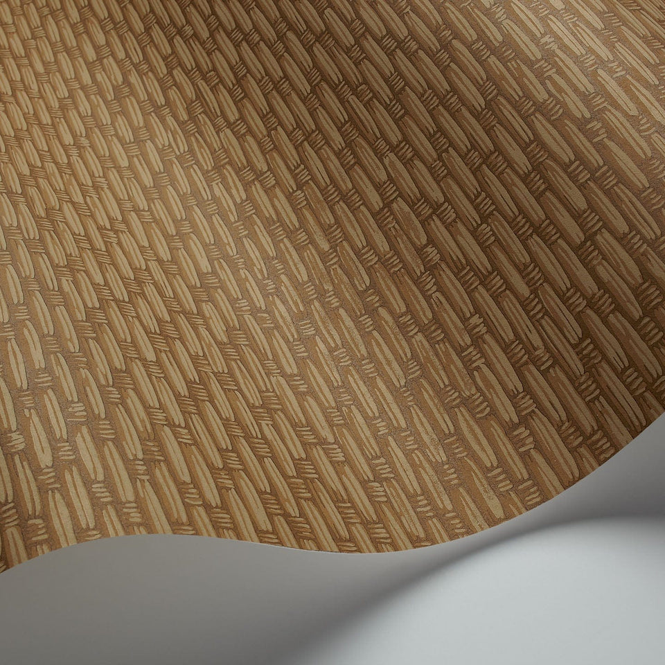 Cole & Son Weave wallpaper in Ginger detail