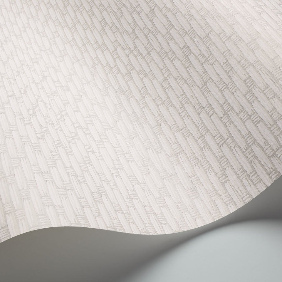 Cole & Son Weave wallpaper in Chalk detail