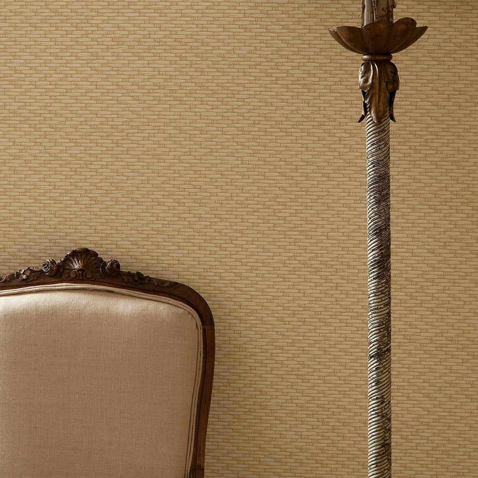Cole & Son Weave wallpaper in Yellow room setting