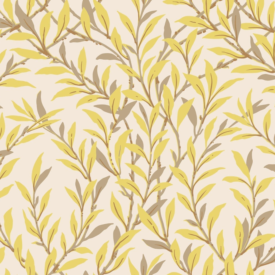 Cole & Son Willow Branch wallpaper in Citrine & Mocha on Stone