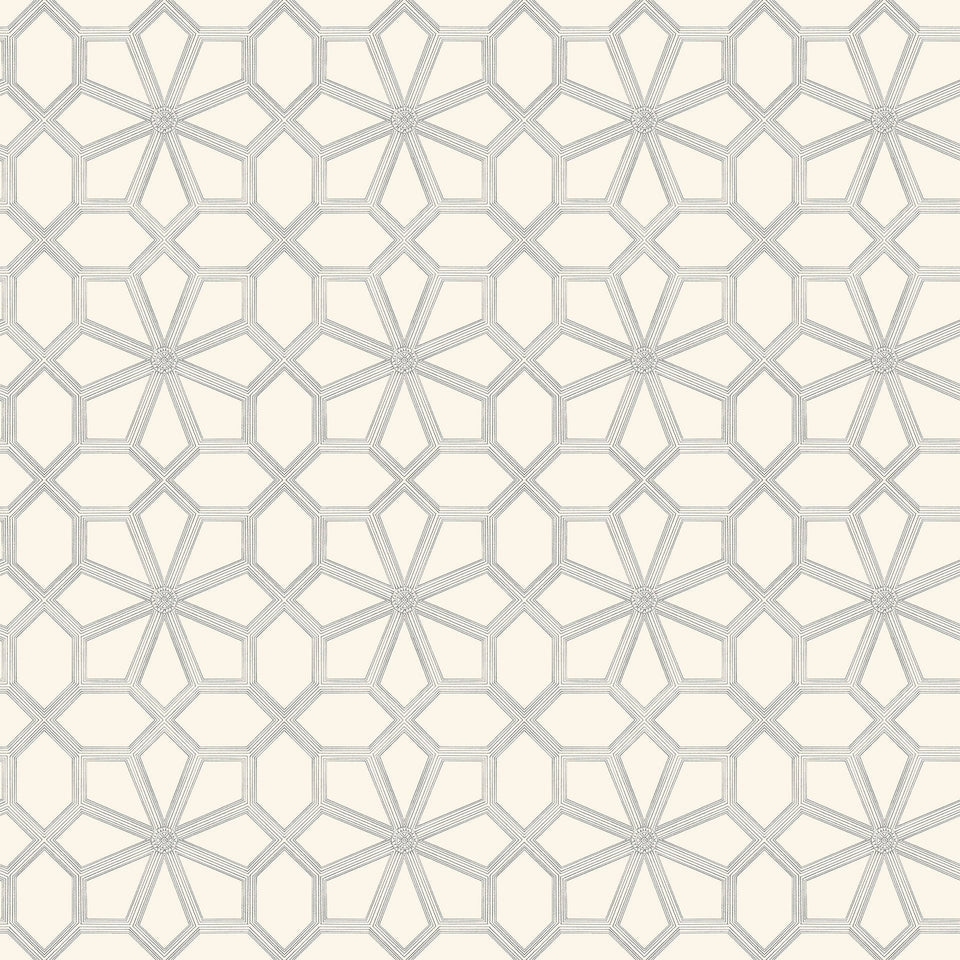 Cole & Son Wolsey Stars wallpaper in Soot on Snow