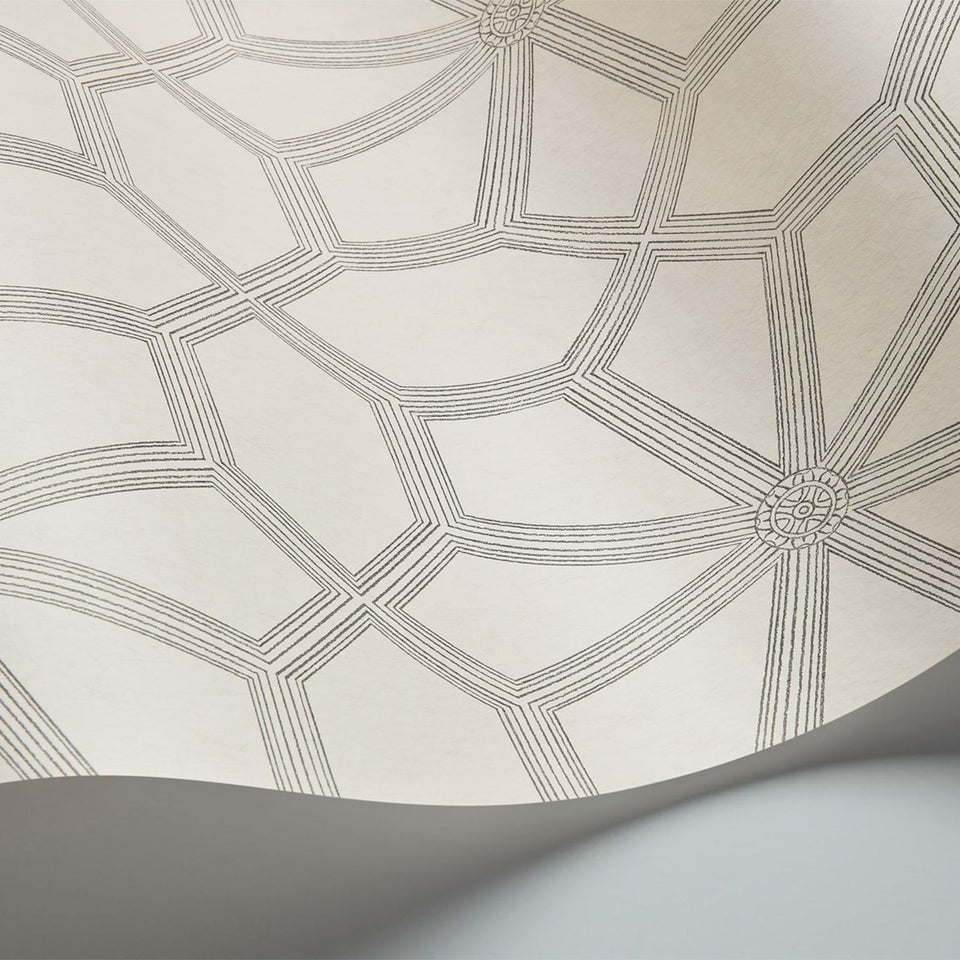 Cole & Son Wolsey Stars wallpaper in Soot on Snow detail