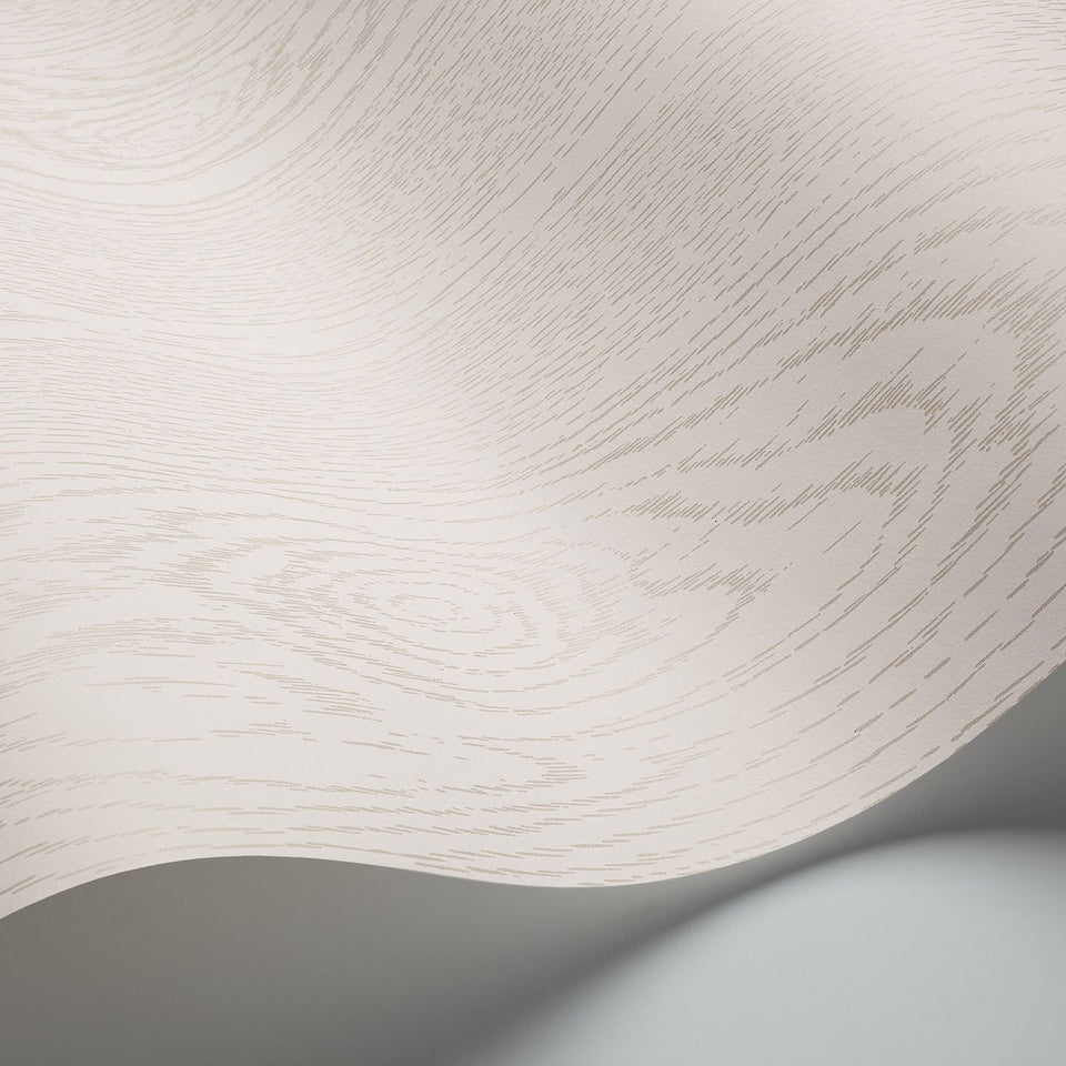 Cole & Son Wood Grain wallpaper in Chalk — wallpaper detail