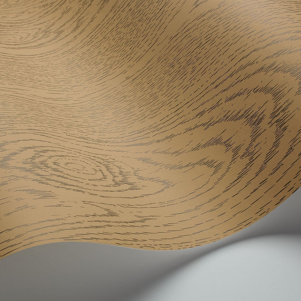 Cole & Son Wood Grain wallpaper in Sand — wallpaper detail