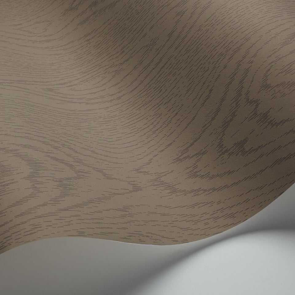 Cole & Son Wood Grain wallpaper in Soot — wallpaper detail