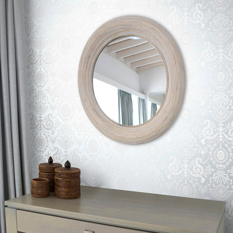 Cole & Son Woolverston wallpaper in Metallic Gilver on Pale Seafoam — room setting