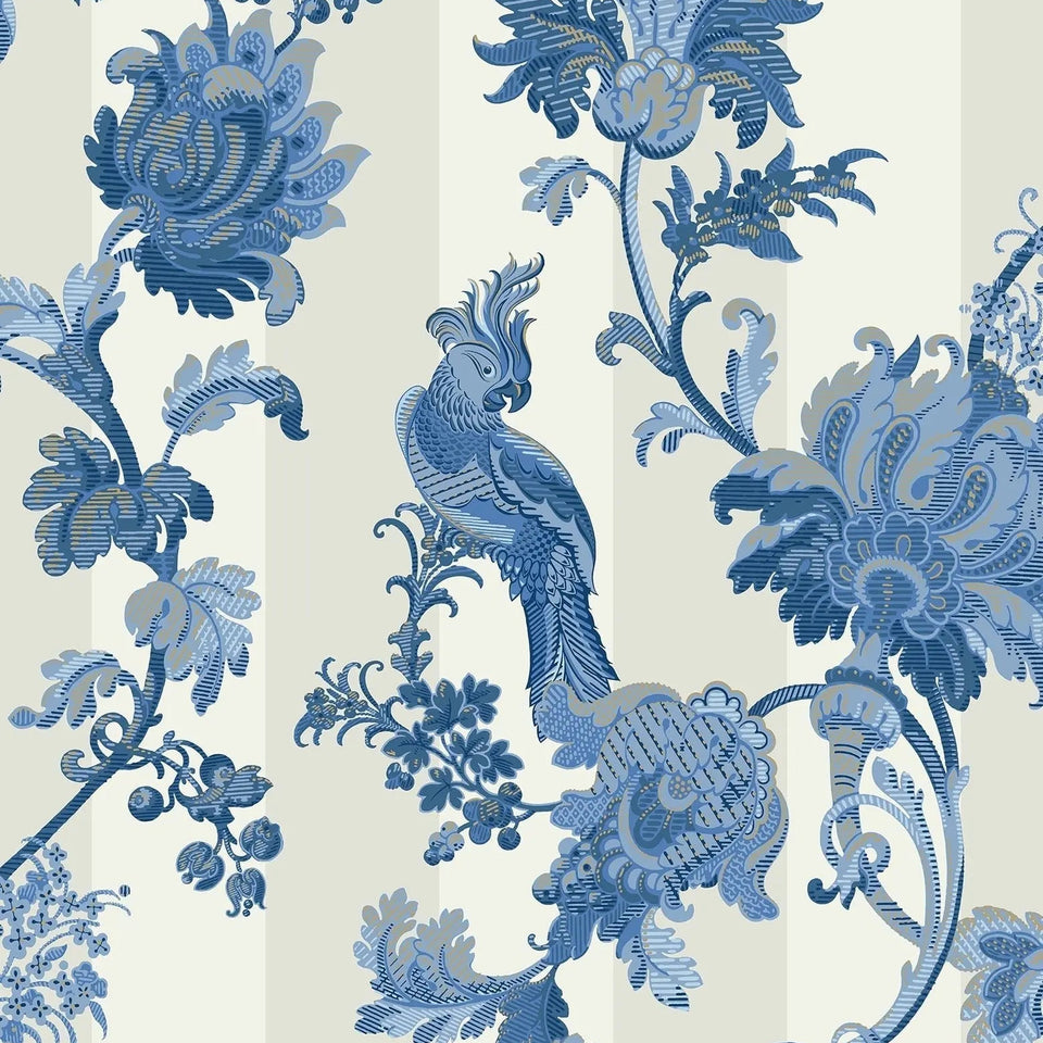 Cole & Son Zerzura wallpaper in Hyacinth on White — pattern detail