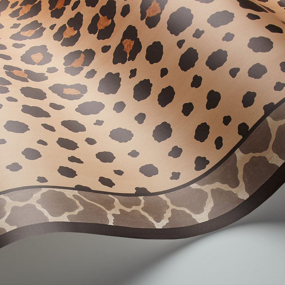 Cole & Son Zulu Border in Ginger & Soot — border detail