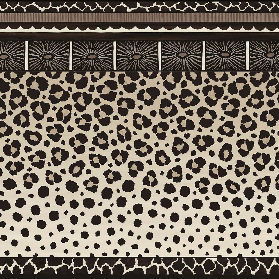 Cole & Son Zulu Border in Linen & Black — pattern detail