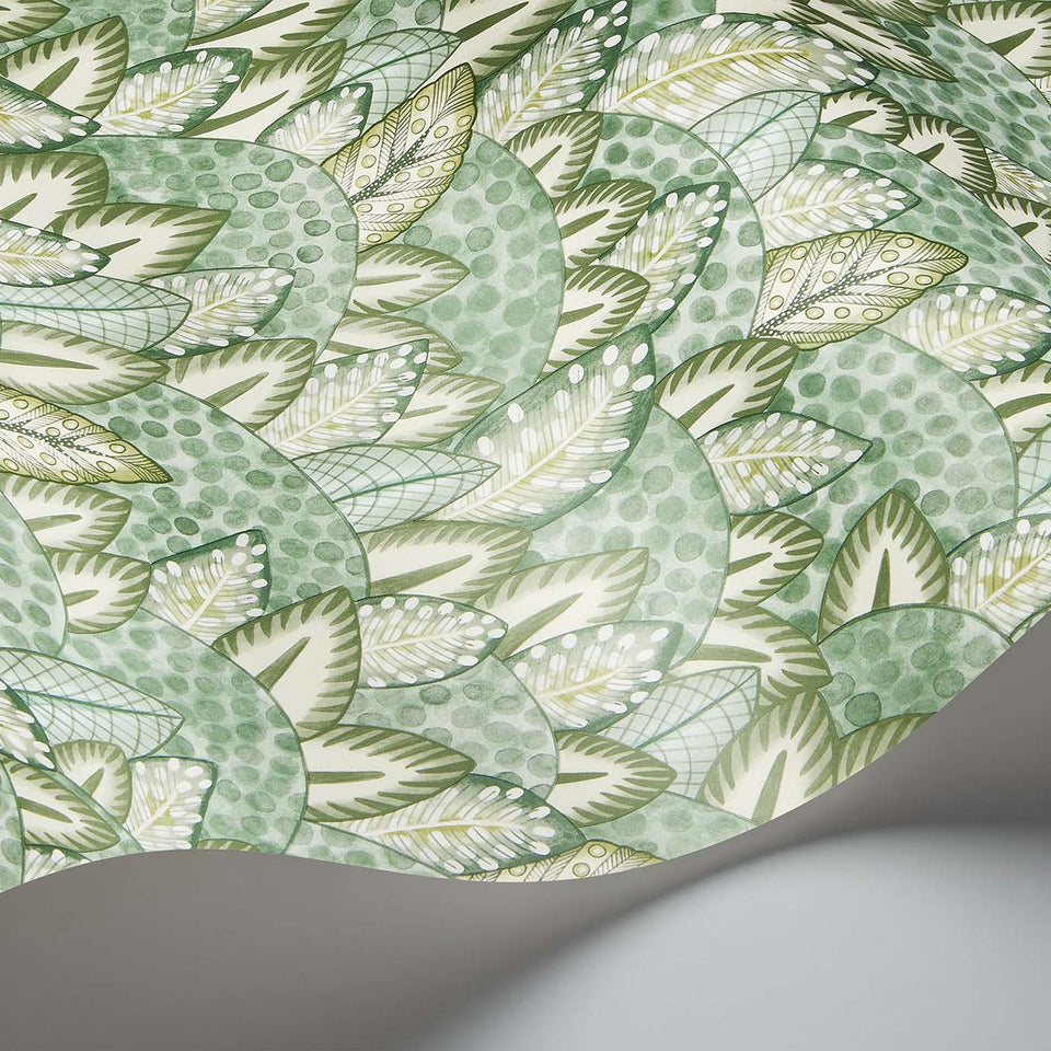 Cole & Son Zulu Terrain wallpaper in Sage & Olive — wallpaper detail