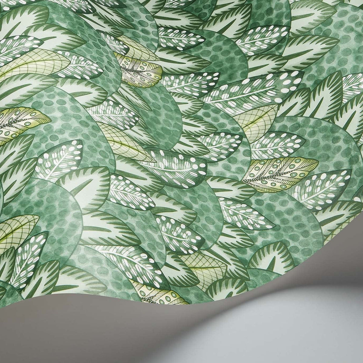 Cole & Son Zulu Terrain wallpaper in Forest Green & Olive Green — wallpaper detail